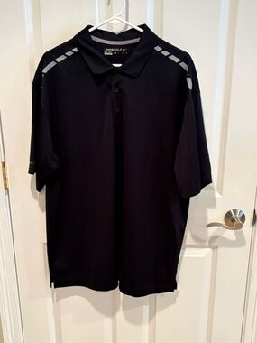 Nike Men’s Black Polo with Reflective Gray Accents